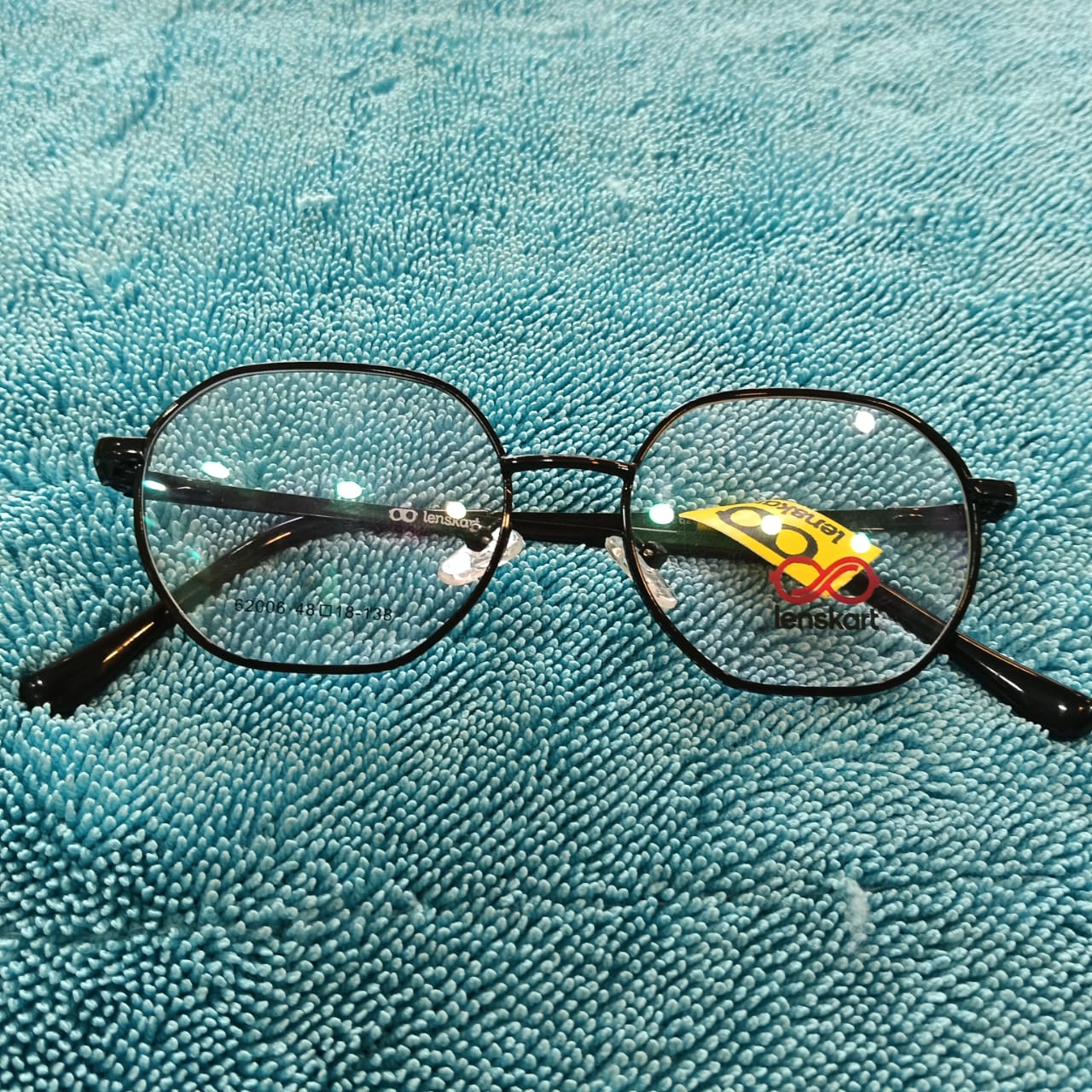 Lenskart Black Hexagonal Full Rim Eyeglass Frame for Men & Women
